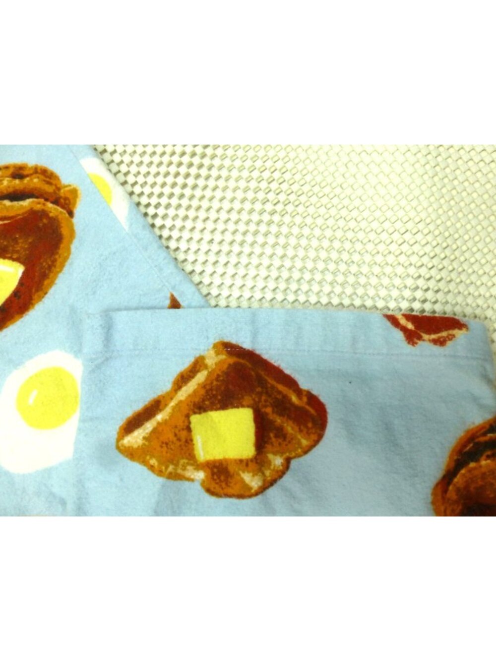 Breakfast-Themed PJ Studio Blue Cotton Pajama Set With Bacon Eggs & Pancakes Pri - Picture 14 of 16